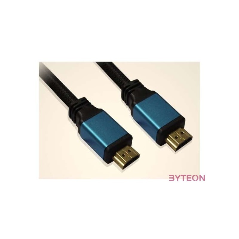 WIRETEK kábel HDMI Összekötő 5m, Male,Male, v2.0, Fém csatlakozó