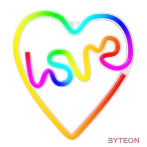 FOREVER LIGHT Neon LED dekorációs RGB lámpa LOVE in HEART, USB, távirányító, MUSIC SYNC, szabályozható, TIMER