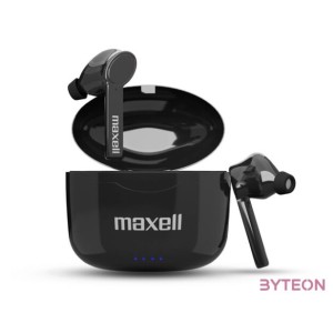 MAXELL TWS vezeték nélküli fülhallgató, SYNC UP, bluetooth 5.0, 3 óra lejétszási  9óra újratöltéssel, fekete