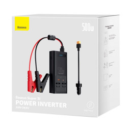 Baseus 500W, 220V, CN / EU autós inverter (fekete)