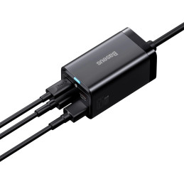 Baseus gyorstöltő GaN3 Pro, 2x USB-C, 2x USB, 65W (fekete)