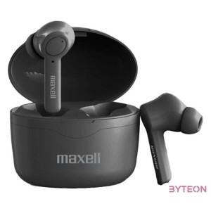 MAXELL TWS vezeték nélküli fülhallgató, SYNC UP, bluetooth 5.0, 3 óra lejétszási  9óra újratöltéssel, fekete