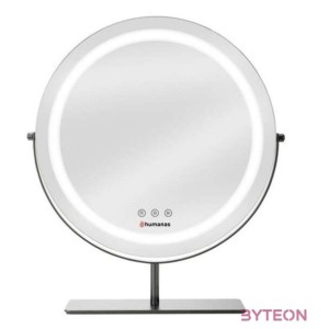 HUMANAS HM Scarlet LED fém sminktükör, 360 elforgatható,  integrált érintő gombok, 3 színhőmérséklet,