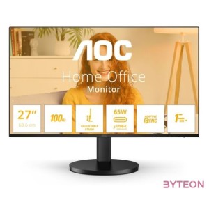 AOC IPS monitor 27 Q27B3CF2 2560x1440, 169, 350cd,m2, 4ms, HDMI,2xUSB,USB-C, hangszóró, 100Hz, áll. mag.
