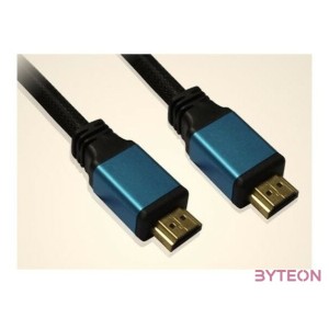 WIRETEK kábel HDMI Összekötő 5m, Male,Male, v2.0, Fém csatlakozó