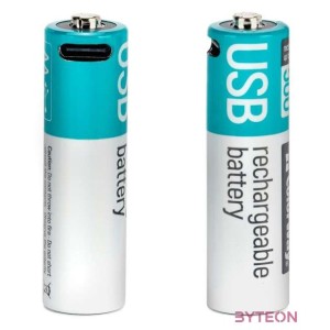 COLORWAY AA újratölhető elem, USB-C 2200 mAh 1.5B (Li-Polymer) (2pc.) (CW-UBAA-10)