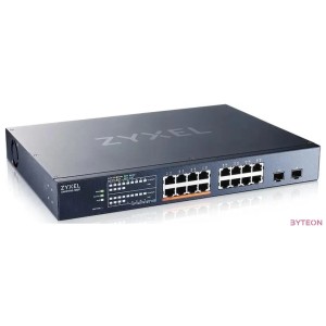 ZYXEL Switch 16-port 2.5GbE, 2 SFP, 8 x PoE 180W  Smart Switch, hybird mode, NebulaFlex Cloud, XMG1915-18EP-EU0101F
