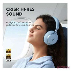 ANKER Vezeték Nélküli Fejhallgató, Soundcore Space One, Aktív Zajszűrő, kék - A3035G31