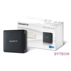 GIGABYTE PC BRIX, Intel Core i7 1355U 5GHz, 2xHDMI, Displayport (Type C), LAN, WIFI, BT, 2.5 HDD hely, 6xUSB