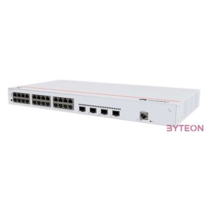 Huawei eKit Switch 24x1000Mbps  4x10GE (SFP)  1konzol port, iStack, Rackes -  S310-24T4X