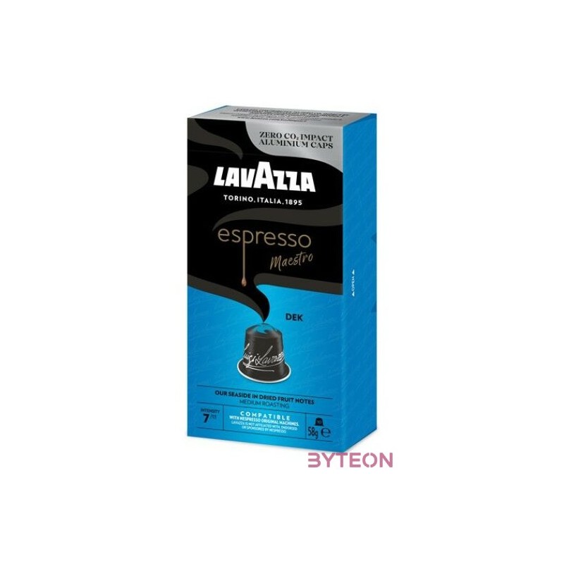 Lavazza Decaffeina Nespresso kompatibilis alumínium kapszula csomag 10 db x 5.8g, koffeinmentes