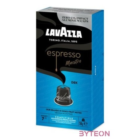 Lavazza Decaffeina Nespresso kompatibilis alumínium kapszula csomag 10 db x 5.8g, koffeinmentes