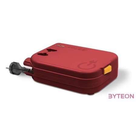 ROLEE M automata hosszabbító, 2db földeletlen aljzat  2db USB aljzat, 4m, Oxidvörös