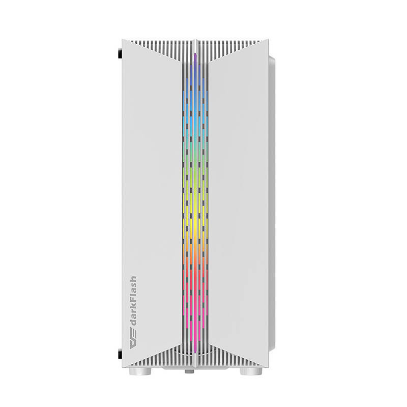 Darkflash DK151 Számítógépház LED + 3 ventilátorral (fehér)