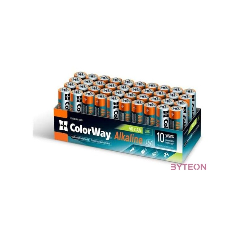 COLORWAY AA alkáli elem, (40 darab)