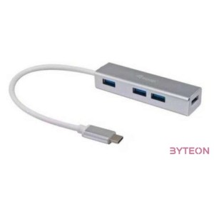 BLACKBIRD USB HUB 4xUSB 3.0 Type-C csatlakozóval, Fekete