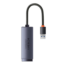 Baseus Lite Series USB–RJ45 hálózati adapter, 1000 Mbps (szürke)