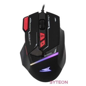 Baracuda W029907 MANTA-B, BGM-041B gamer egér,8D, fekete, 12800 dpi