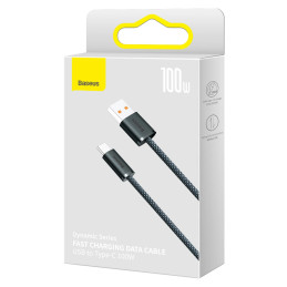 USB – USB-C Baseus Dynamic Series kábel, 100W, 2m (fekete)