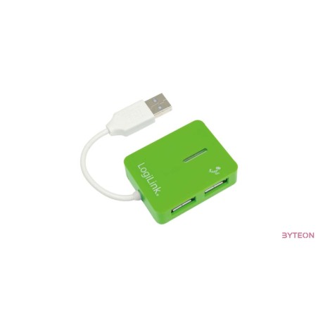 HUB Logilink 4-port, Smile - Zöld [USB2.0]