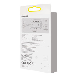 Baseus Lite Series 4 az 1-ben USB - 4x USB 3.0 hub, 25 cm (Fehér)