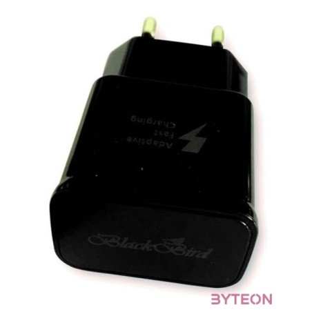 BLACKBIRD Hálózati Adapter Gyorstöltő 2A, Fekete