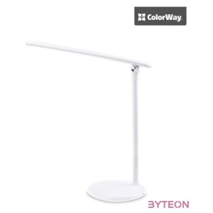 COLORWAY Asztali LED lámpa beépített akkumlátor,  dönthető, 3200-4300-6500k, 300 lm, fehér (CW-DL02B-W)