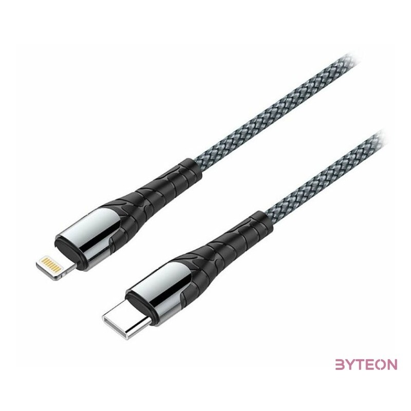 COLORWAY Kábel, Type-C - Apple Lightning (PD Fast Charging) 3.0A(30W) 1m szürke (CW-CBPDCL033-GR)