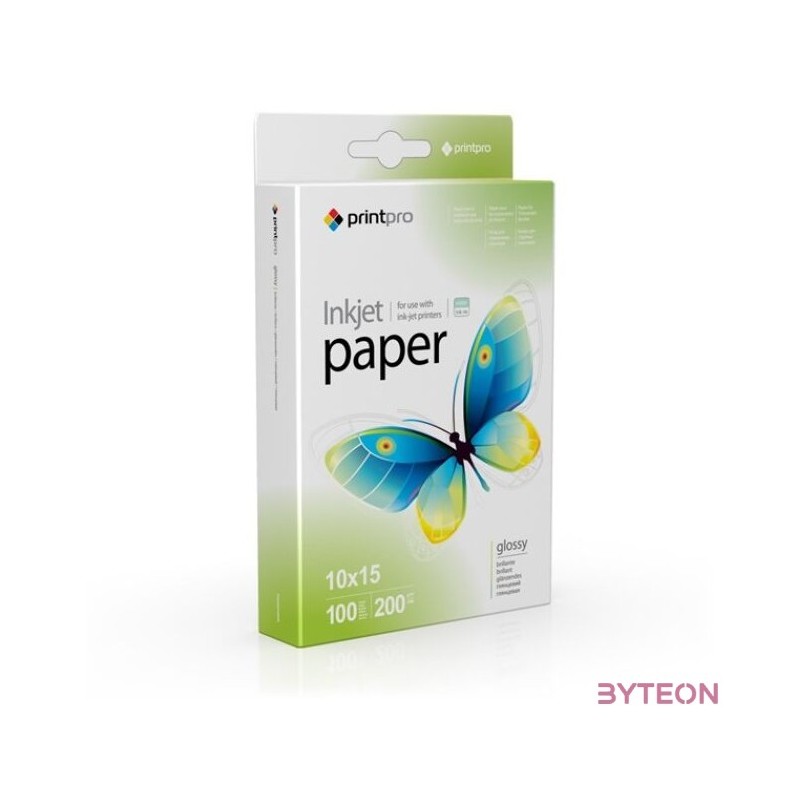 COLORWAY Fotópapír, PrintPro fényes, 200g,m, 10x15, 100pc. (PGE2001004R)