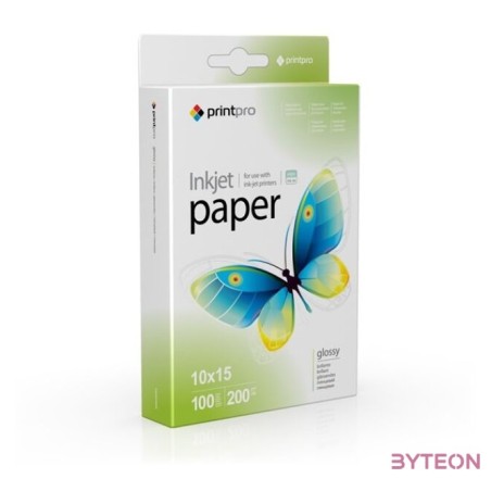 COLORWAY Fotópapír, PrintPro fényes, 200g,m, 10x15, 100pc. (PGE2001004R)