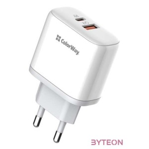 COLORWAY USB töltő adapter, Power Delivery Port PPS USB (Type-C PD  USB QC3.0) (45W) white (CW-CHS042PD-WT)