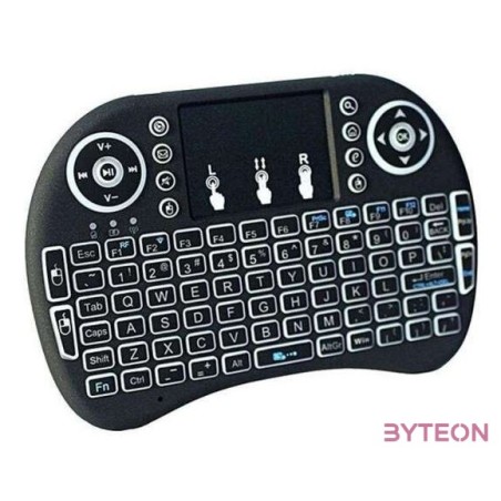 BLACKBIRD Vezeték Nélküli Multimédiás Mini Billentyűzet, Háttérvilágítás, UK