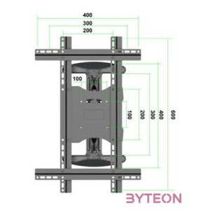 MULTIBRACKETS Fali konzol, M VESA Flexarm Full Motion Single Portrait 400x600 (32-55, 30 kg)