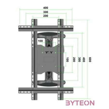 MULTIBRACKETS Fali konzol, M VESA Flexarm Full Motion Single Portrait 400x600 (32-55, 30 kg)
