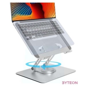 BLACKBIRD Notebook Állvány, 360 fokban forgatható alumínium ezüst