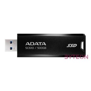 ADATA SSD Külső USB 3.2 2TB SC610, Fekete,Piros