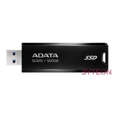 ADATA SSD Külső USB 3.2 2TB SC610, Fekete,Piros
