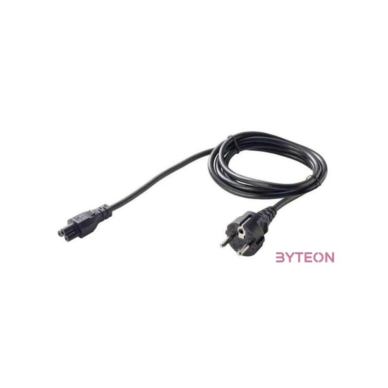 BLACKBIRD Notebook Tápkábel 3 csatlakózó, 1,5m, Fekete