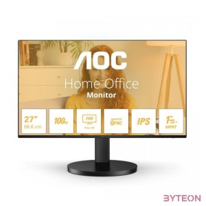 AOC IPS monitor 27 27B3HA2 1920x1080, 169, 250cd,m2, 14ms, VGA,HDMI, hangszóró, 100Hz