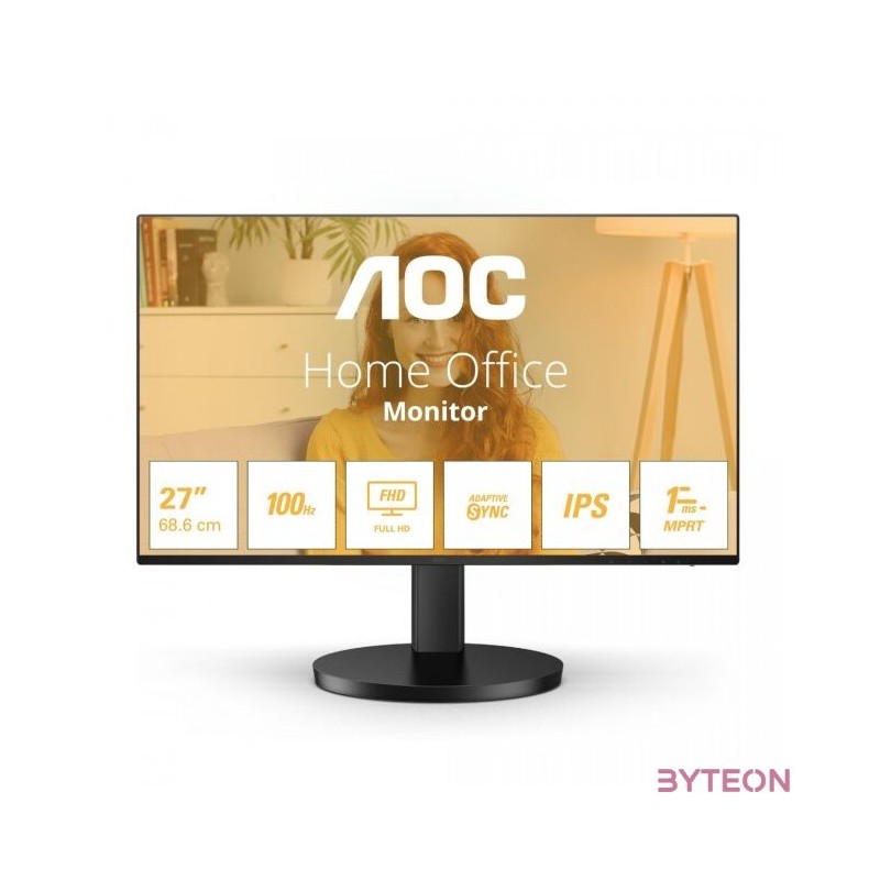 AOC IPS monitor 27 27B3HA2 1920x1080, 169, 250cd,m2, 14ms, VGA,HDMI, hangszóró, 100Hz