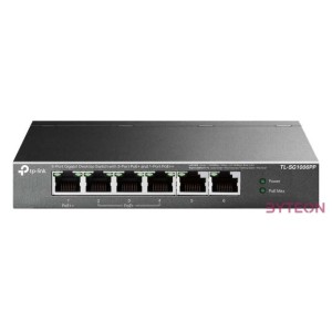TP-LINK Switch 6x1000Mbps(3xPOE  1xPOE) Fémházas Asztali, TL-SG1006PP