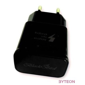 BLACKBIRD Hálózati Adapter Gyorstöltő 2A, Fekete