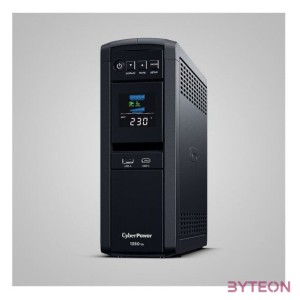 CYBERPOWER UPS gaming, 6xSCHU,2xUSB 1350VA 810W, 230V, színuszus szünetmentes tápegység,LINE-INTERAKTÍV, AVR, színes LCD