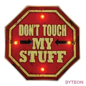 FOREVER LIGHT RETRO metál LED dekorációs lámpa DO NOT TOUCH USB, 5V, falra akasztható