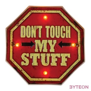 FOREVER LIGHT RETRO metál LED dekorációs lámpa DO NOT TOUCH USB, 5V, falra akasztható