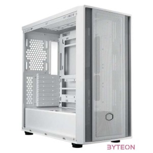 COOLER MASTER Ház ATX MasterBox 600 LITE, Tápegység nélkül, Üvegfalú, fehér