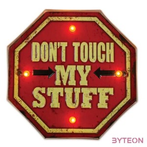 FOREVER LIGHT RETRO metál LED dekorációs lámpa DO NOT TOUCH USB, 5V, falra akasztható