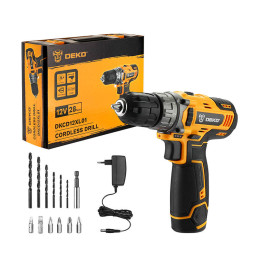 Deko Tools DKCD12XL01-5S3 akkumulátoros fúrógép 12V