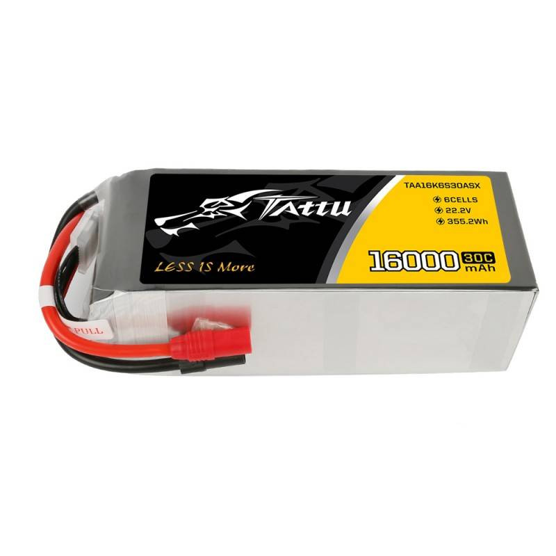 Tattu 16000mAh 22.2V 30C 6S1P LiPo AS150 + XT150 akkumulátor