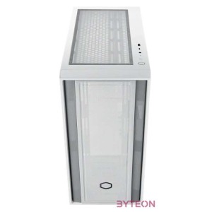 COOLER MASTER Ház ATX MasterBox 600 LITE, Tápegység nélkül, Üvegfalú, fehér